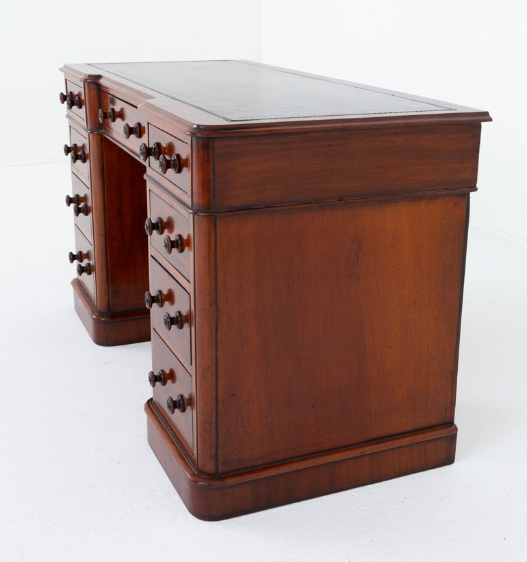 Victorian Mahogany Pedestal Desk