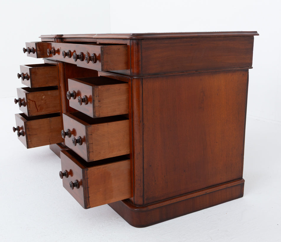 Victorian Mahogany Pedestal Desk