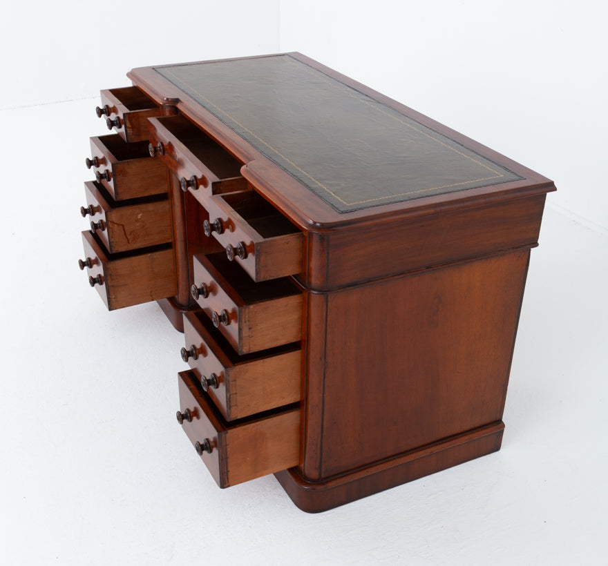 Victorian Mahogany Pedestal Desk