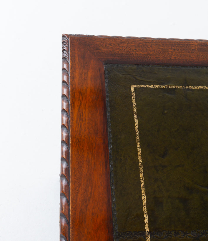 Chippendale Style Mahogany Pedestal Desk