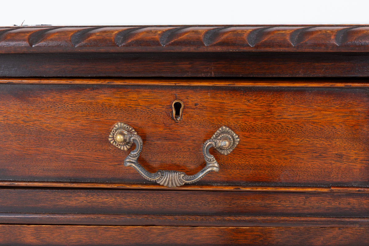 Chippendale Style Mahogany Pedestal Desk