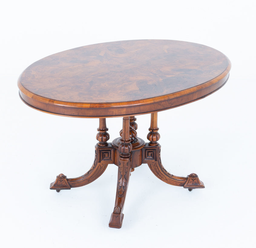 Victorian Burr Walnut Centre Table