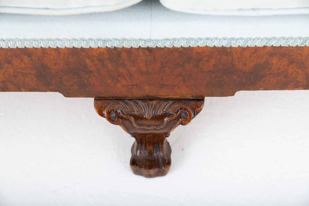 Walnut Chippendale Style Settee