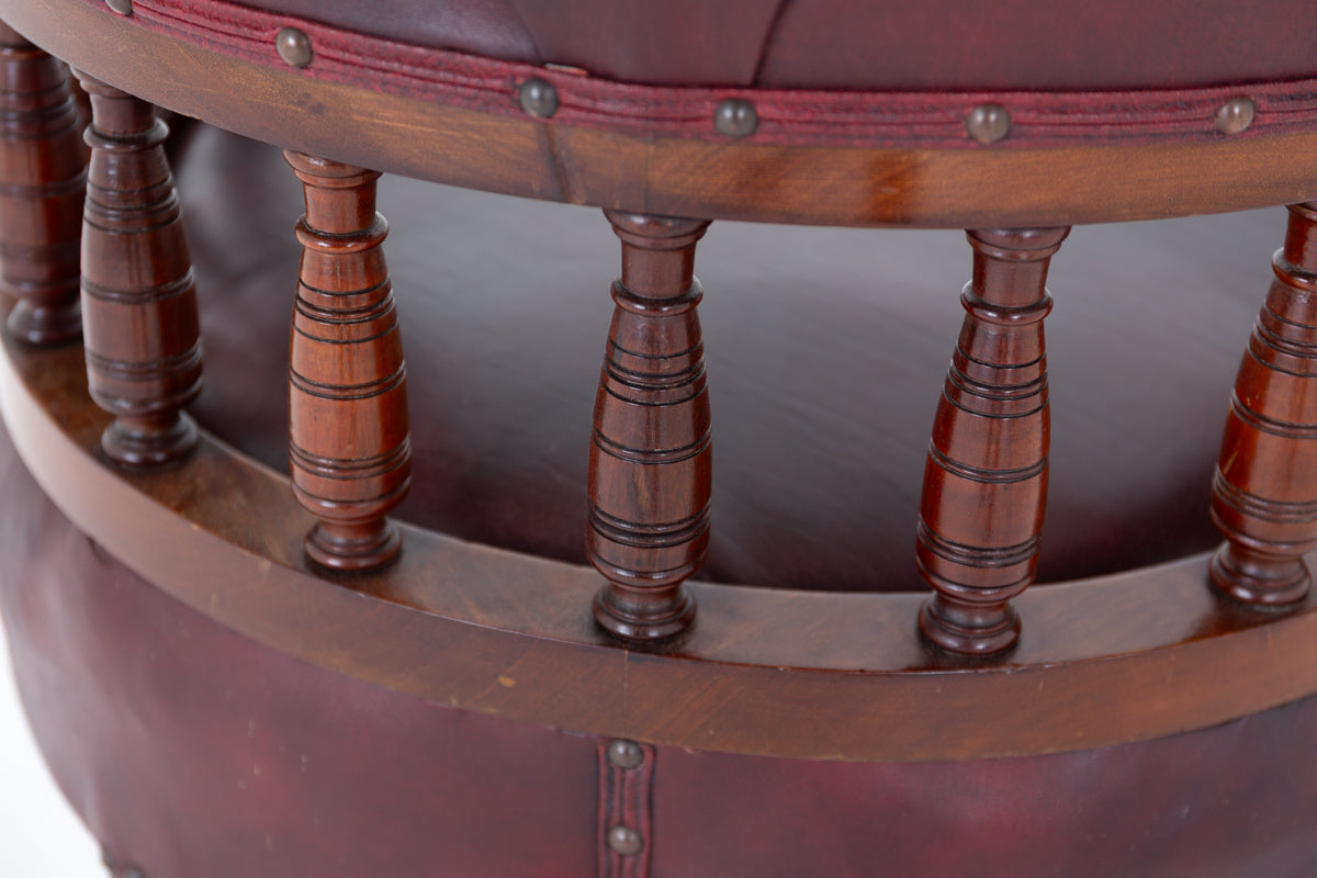 Victorian Mahogany and Leather Desk Chair