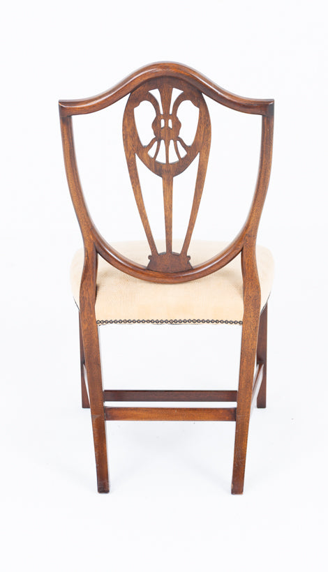 Set of 8 (6+2) Mahogany Hepplewhite Style Dining Chairs