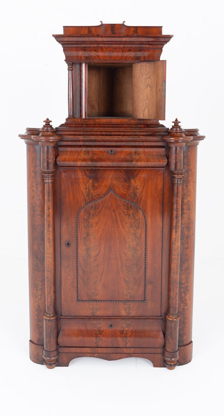Mahogany Biedermeier Corner Cabinet