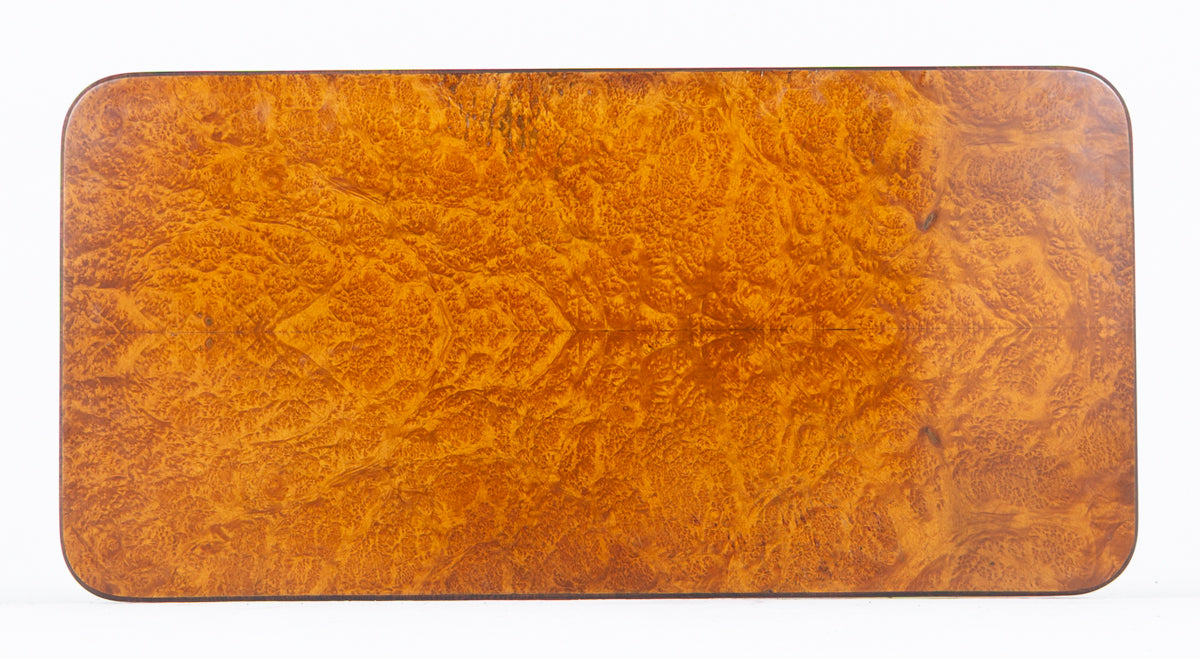 Unusual Burr Oak Stretcher Table