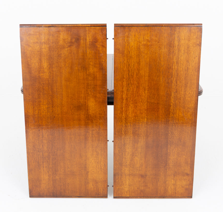 Victorian Oak 2 Leaf Extending Dining Table