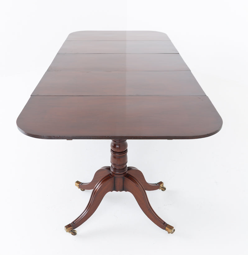 Regency Period Mahogany 2 Pedestal Dining Table
