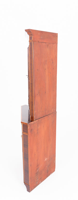 Sheraton Revival Mahogany Inlaid Corner Cabinet