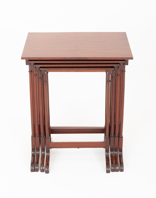 Regency Revival Mahogany Nest of Tables