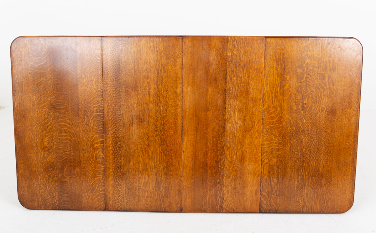 Victorian Blonde Oak Extending Dining Table