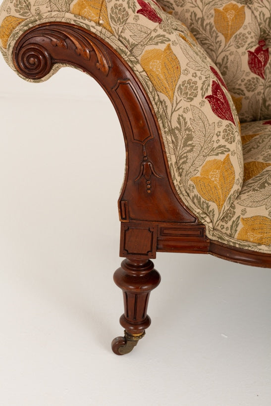 Mahogany Victorian Chaise Longue