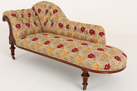 Mahogany Victorian Chaise Longue
