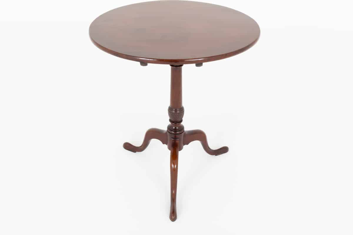 Georgian Mahogany Wine Table Swept Legs