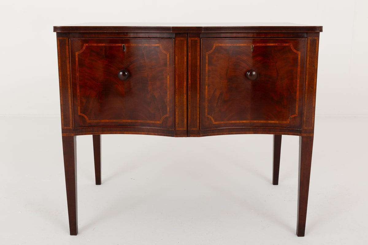 Rather Unusual Mahogany Sheraton Revival Side Cabinet