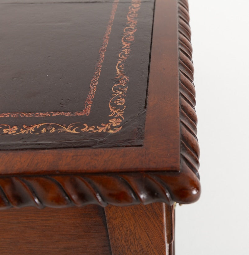 Mahogany Chippendale Style Faux Partners Desk