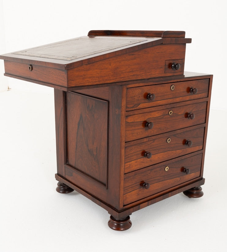Regency Rosewood Slide Top Davenport