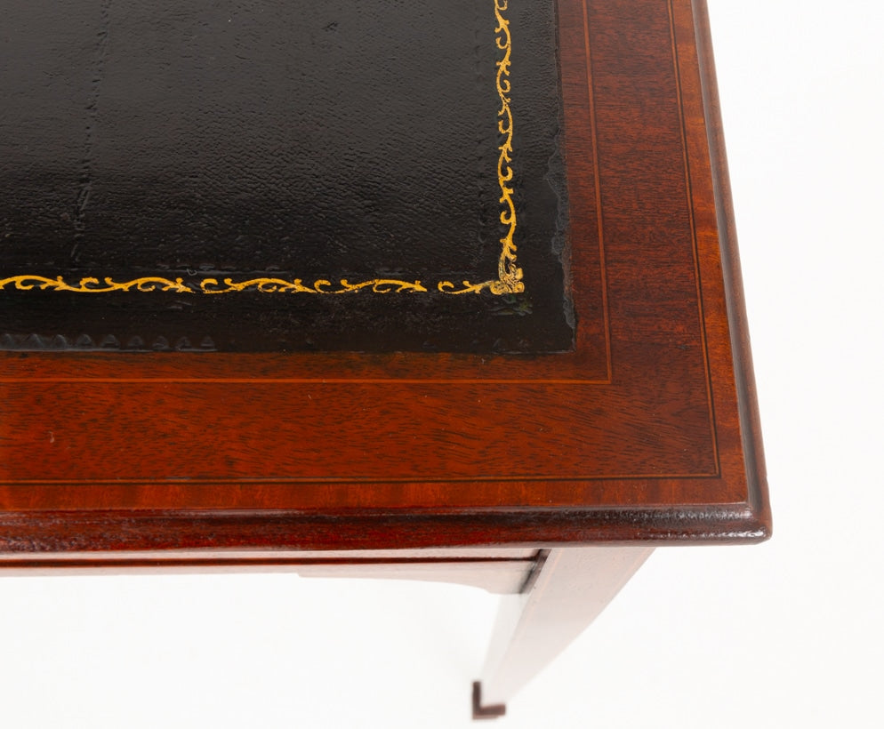 Sheraton Revival Mahogany Inlaid Writing Table