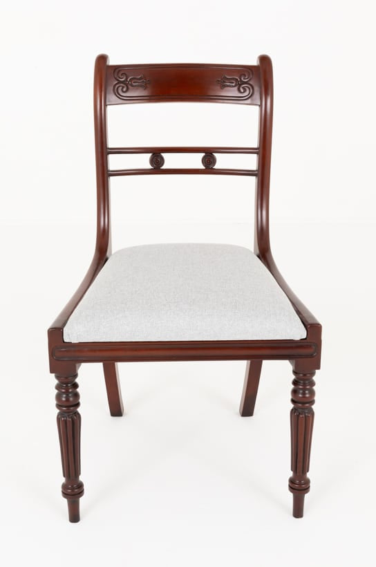 Set of 10 ( 8 + 2 ) William IV Style Mahogany Dining Chairs