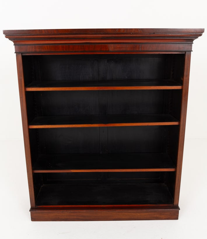 Victorian Mahogany Open Bookcase
