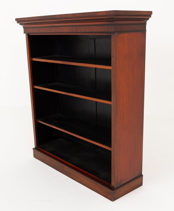 Victorian Mahogany Open Bookcase