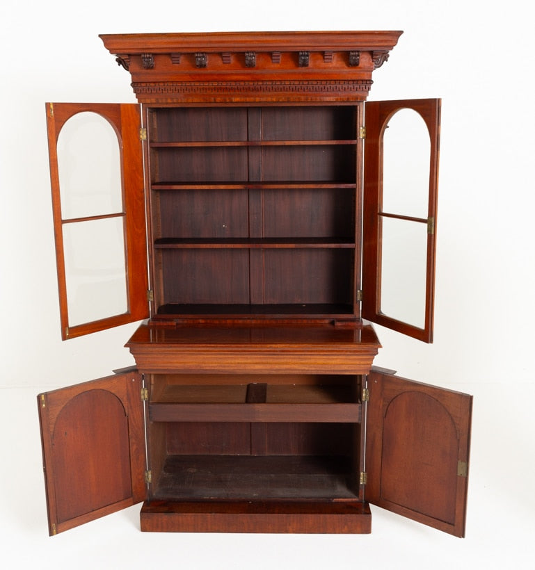 Most Unusual Victorian Mahogany Bookcase