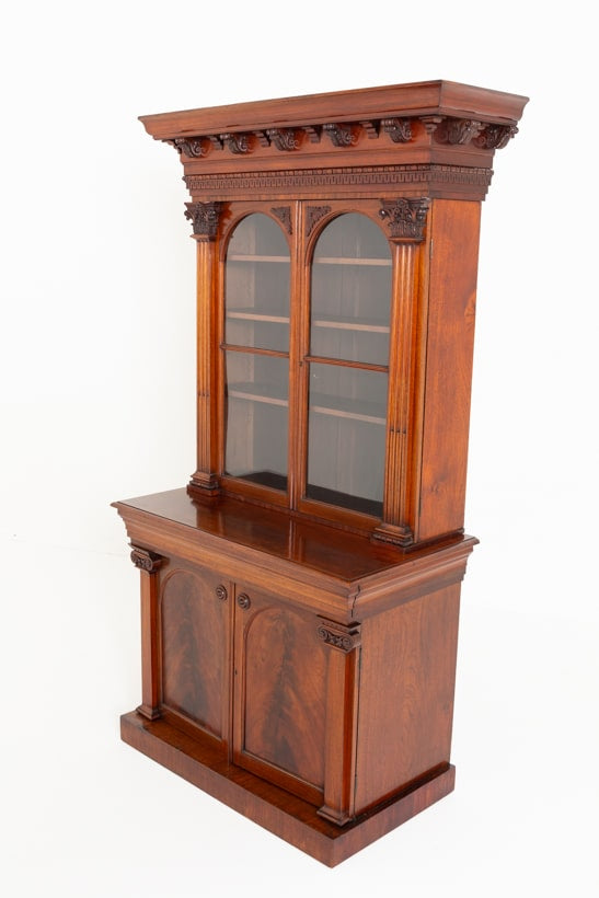 Most Unusual Victorian Mahogany Bookcase