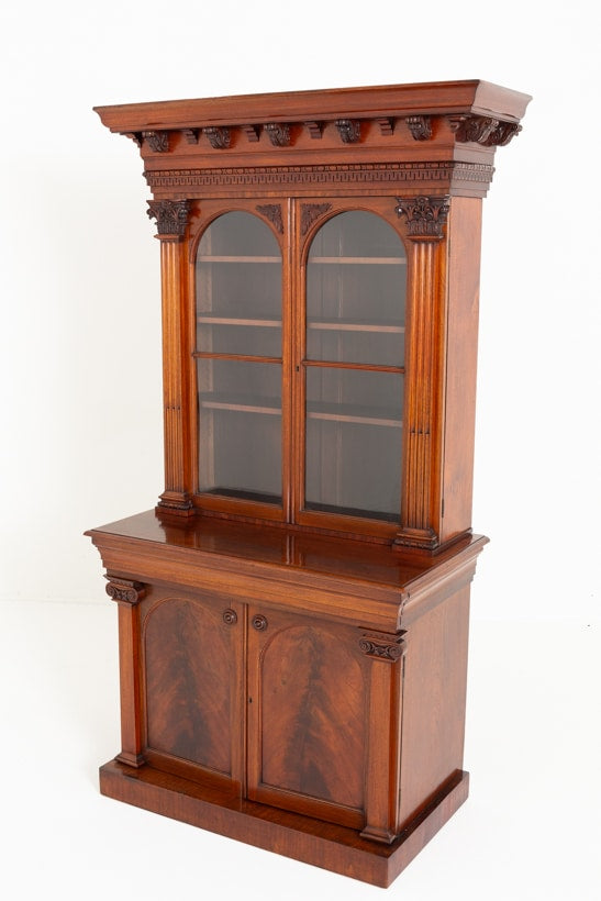 Most Unusual Victorian Mahogany Bookcase