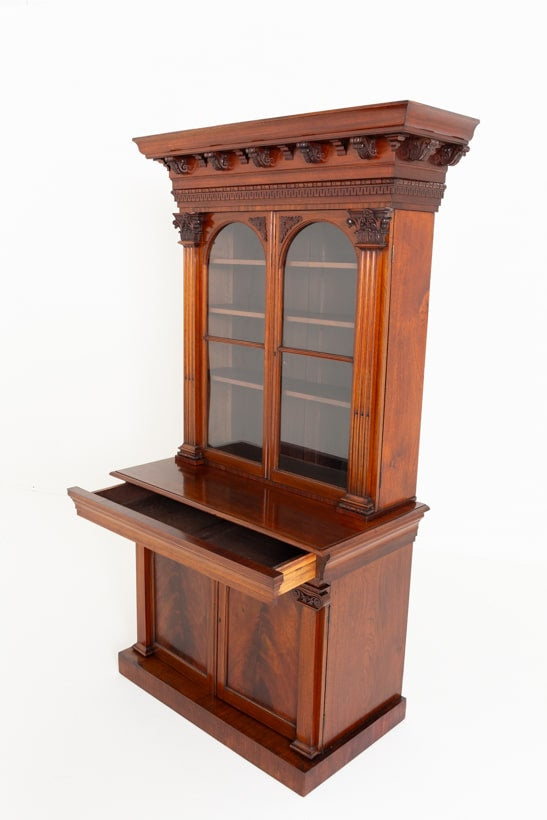 Most Unusual Victorian Mahogany Bookcase