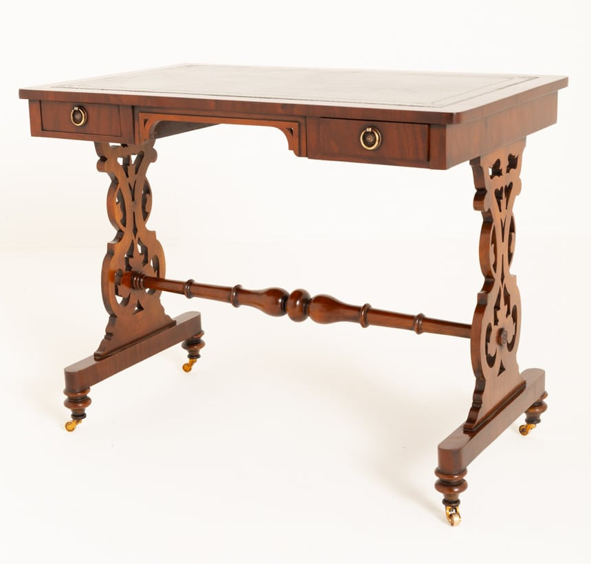 Victorian Mahogany 2 Drawer Writing Table
