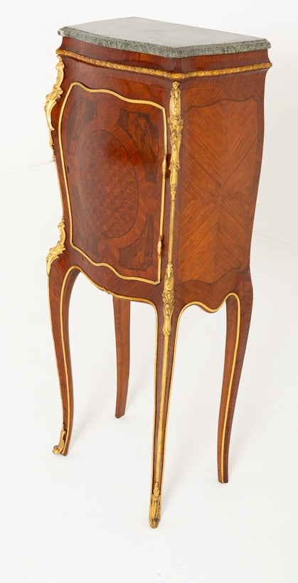 Pretty French Walnut Cabinet on Stand