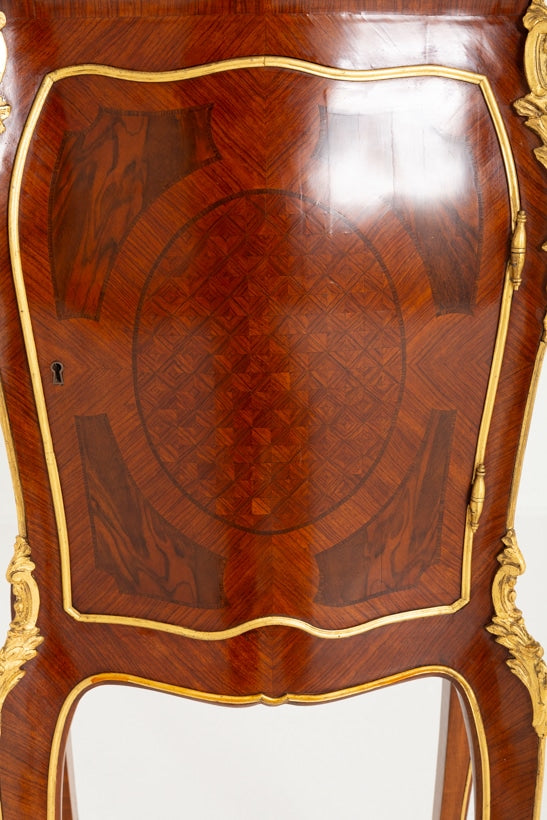 Pretty French Walnut Cabinet on Stand