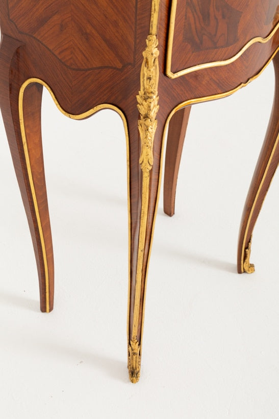 Pretty French Walnut Cabinet on Stand