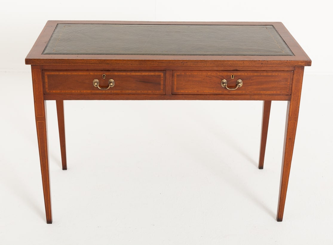 Sheraton Revival Mahogany 2 Drawer Writing Table