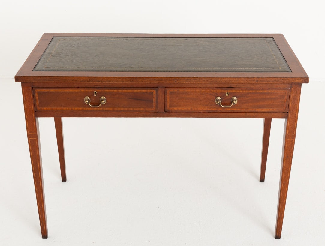 Sheraton Revival Mahogany 2 Drawer Writing Table