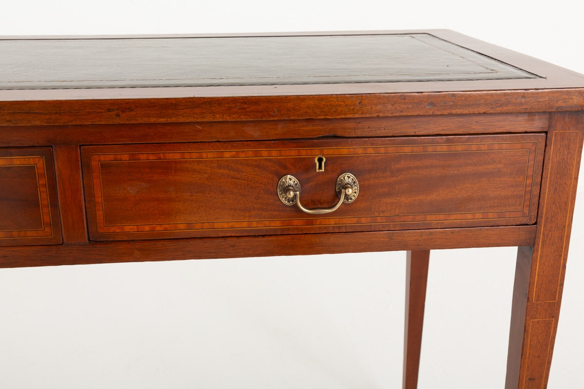 Sheraton Revival Mahogany 2 Drawer Writing Table