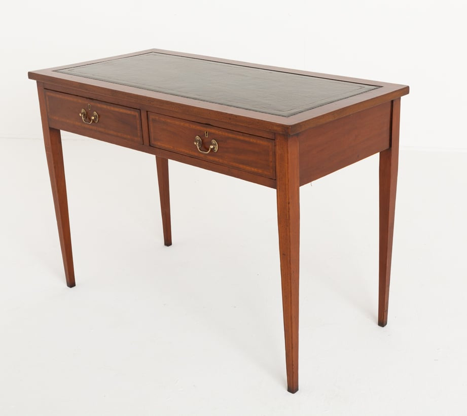 Sheraton Revival Mahogany 2 Drawer Writing Table