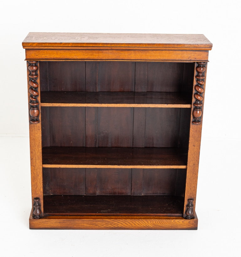 Victorian Oak Open Bookcase