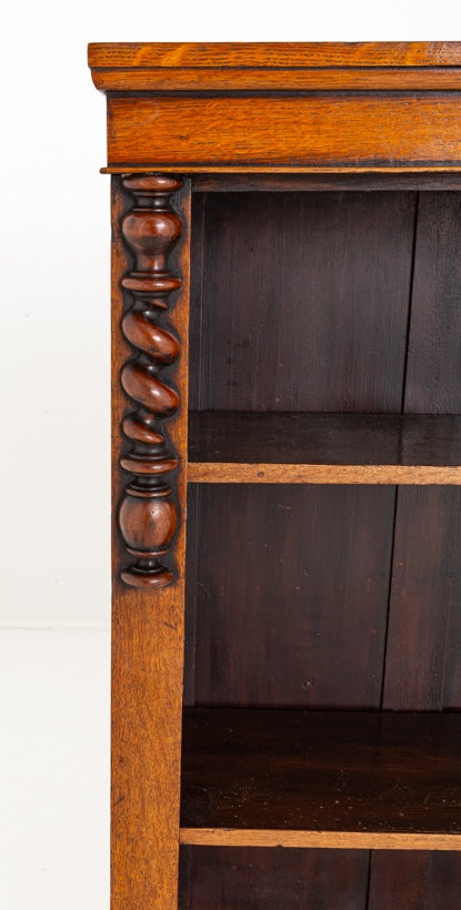 Victorian Oak Open Bookcase