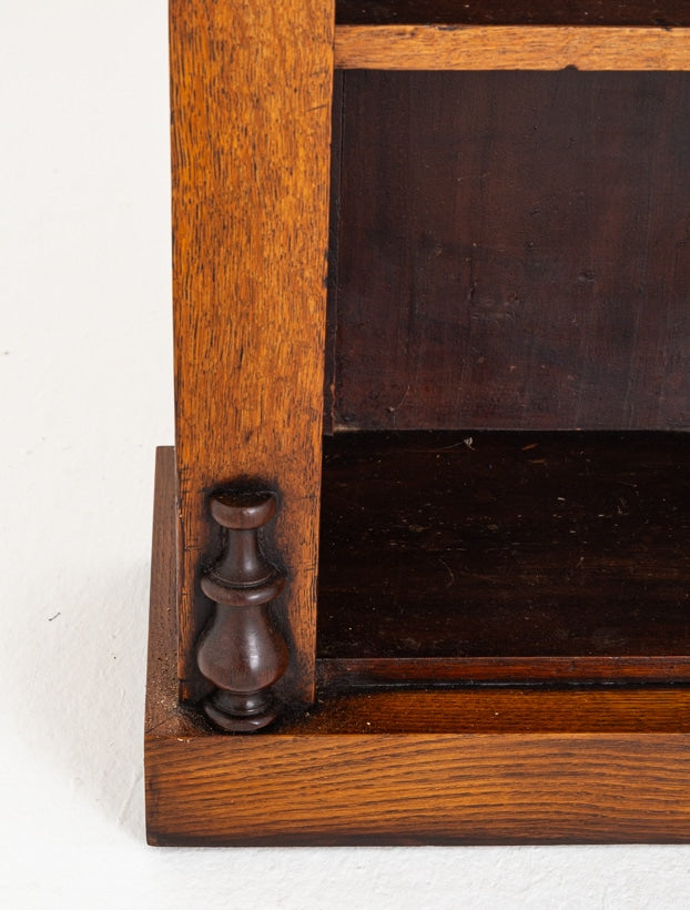 Victorian Oak Open Bookcase