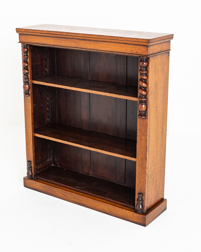 Victorian Oak Open Bookcase