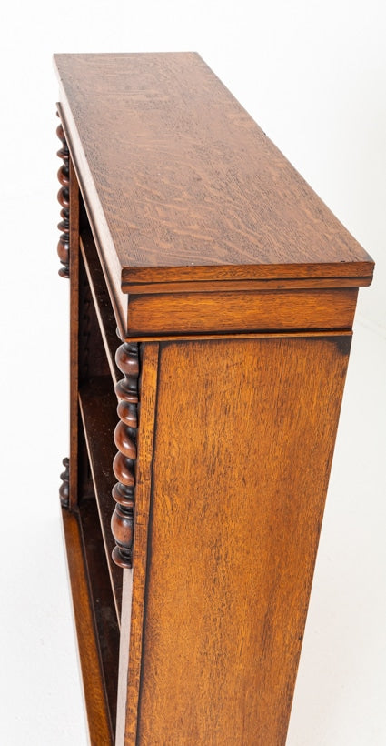 Victorian Oak Open Bookcase
