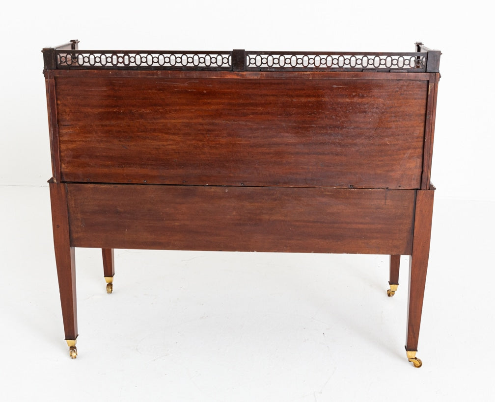Superb Georgian Mahogany Cylinder Desk
