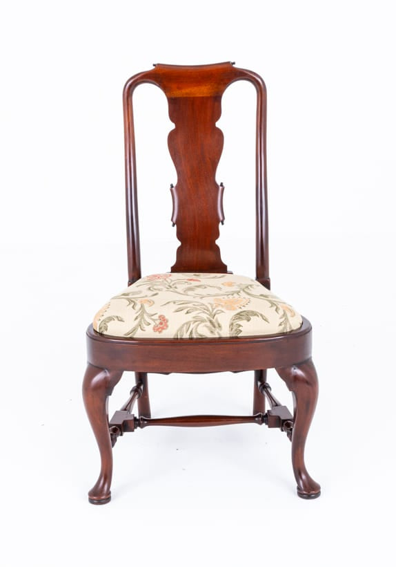 Set of 14 (12 + 2) Mahogany Queen Anne Style Dining Chairs