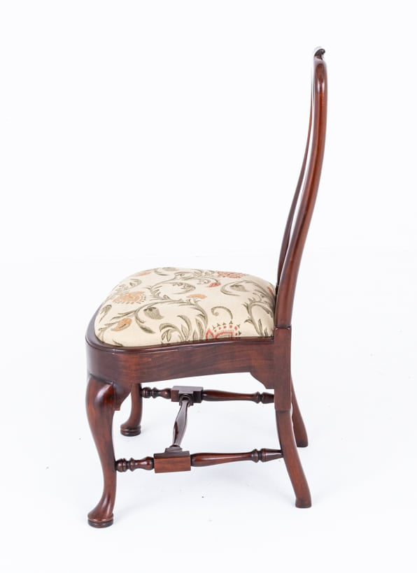 Set of 14 (12 + 2) Mahogany Queen Anne Style Dining Chairs