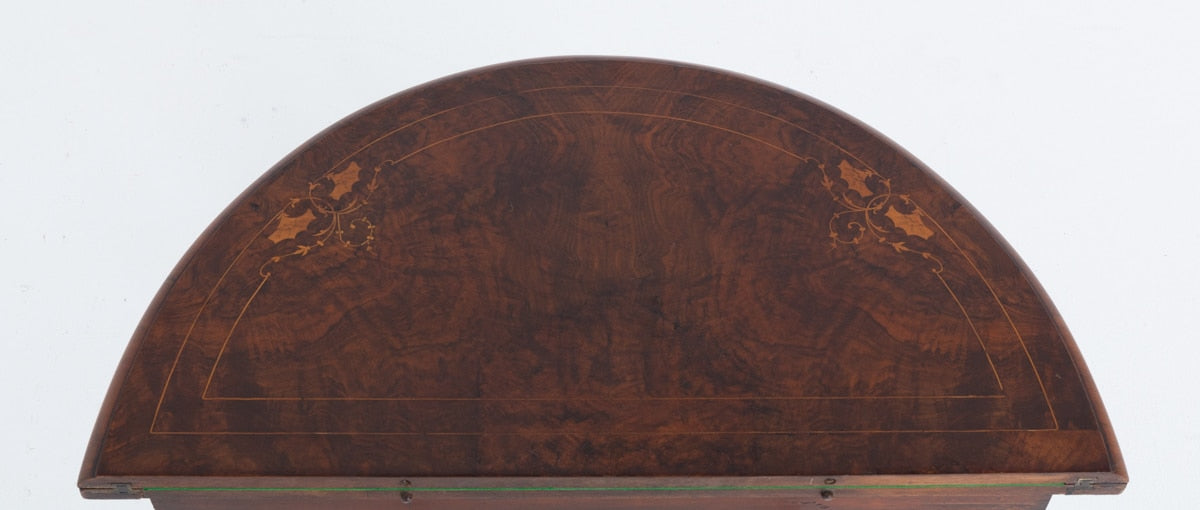 Victorian Burr Walnut Games Table