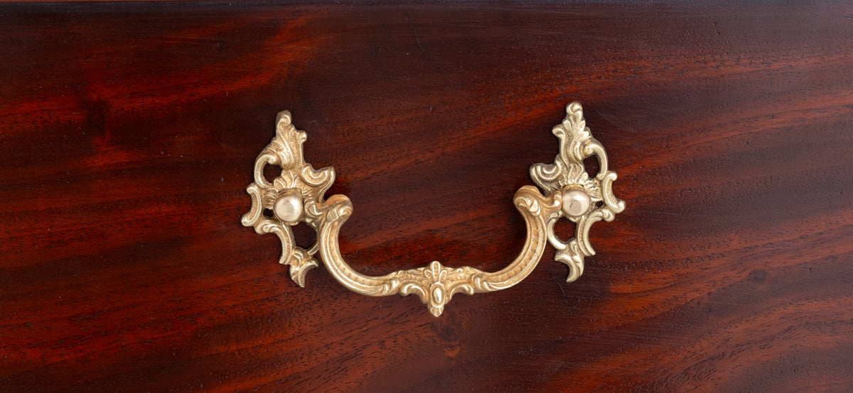Mahogany Chippendale Style Linen Cabinet