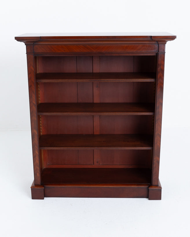 Early Victorian Mahogany Inverted Open Bookcase