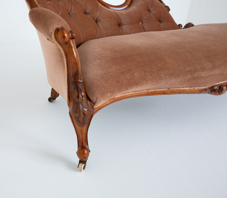 Victorian Mahogany Chaise Longue